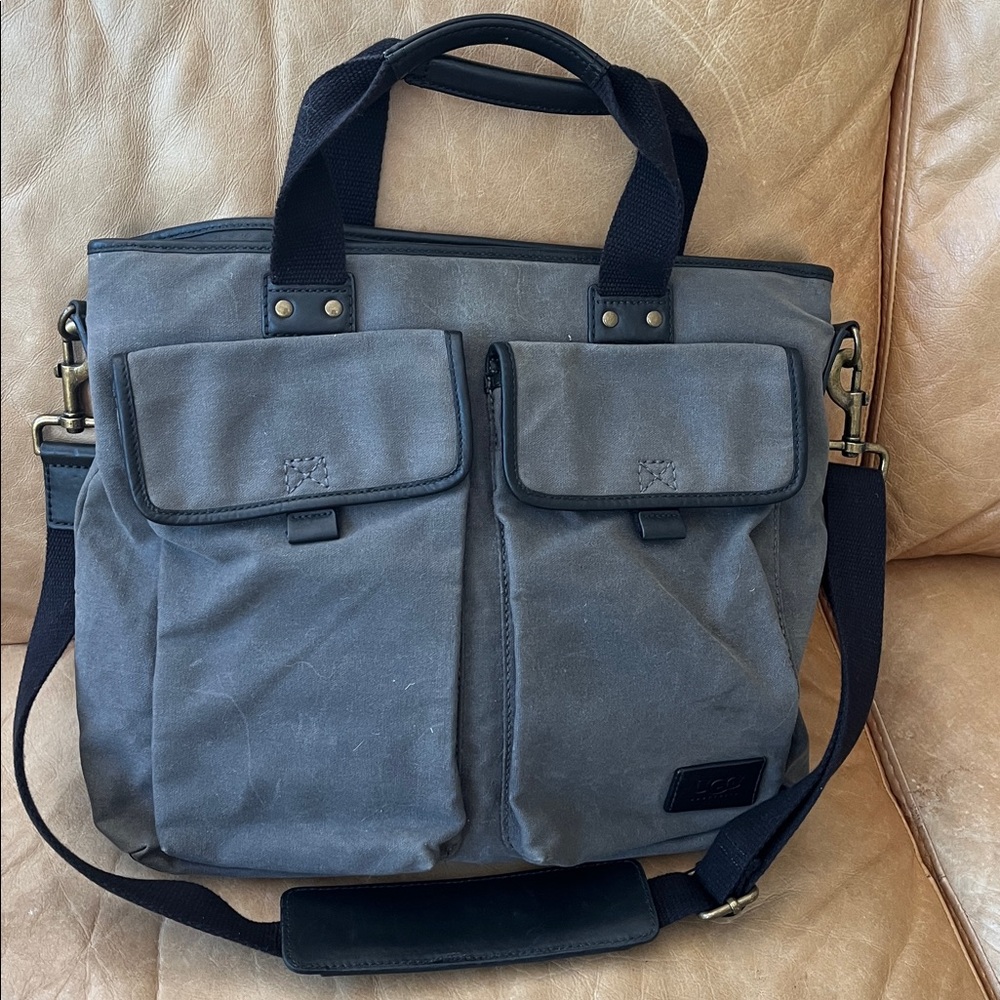 UGG canvas grey-blue tote